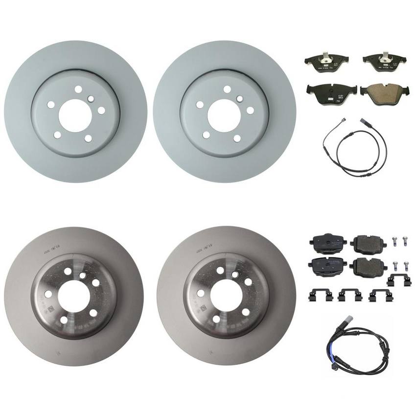 BMW Brake Kit - Pads and Rotors Front &  Rear (348mm/345mm)